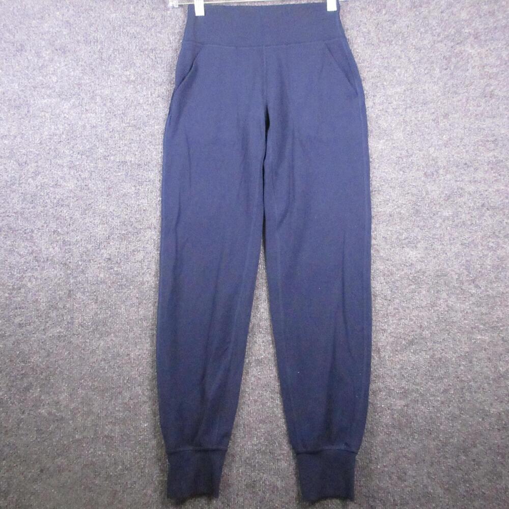 Lululemon Pants Womens 4 Blue Jogger High Rise Cuffed Ankle Yoga Gym Athletic